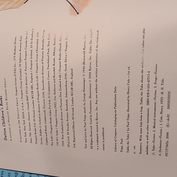 Tubby the Tuba, CD included Paul Tripp, illustrated by Henry Cole Hardcover - Picture 4 of 13